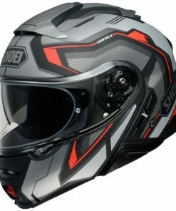 Discount ✔️ Shoei Neotec II Respect TC-5 Helmet - Grey/Red/Black - S ⌛