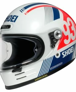 Promo 🔔 Shoei Glamster MM93 Retro TC-10 Helmet - White/Blue/Red - L 😉