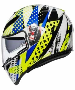 Cheap 😉 AGV K3 SV Pop Helmet - White/Lime/Blue - MS 🔥 -ROOF Shop 77 378 05 p 2