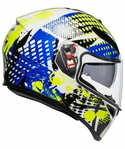 Cheap 😉 AGV K3 SV Pop Helmet - White/Lime/Blue - MS 🔥 -ROOF Shop 77 378 05 p 3