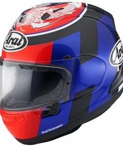 Discount 🎁 Arai RX-7V Leon Haslam Helmet - Unisex - Large - Adult - Blue/Red/Black 😍