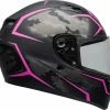 Cheap 🌟 Bell Qualifier Stealth Camo Matte Black and Pink Helmet - 👩 Women Specific - Small - Adult - Black/Pink 👍