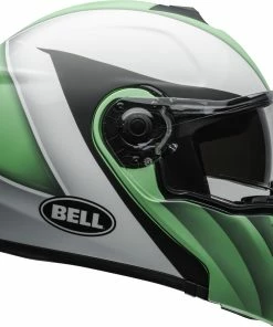 Discount ❤️ Bell SRT Modular Presence Helmet - Green/White/Black - S 👍