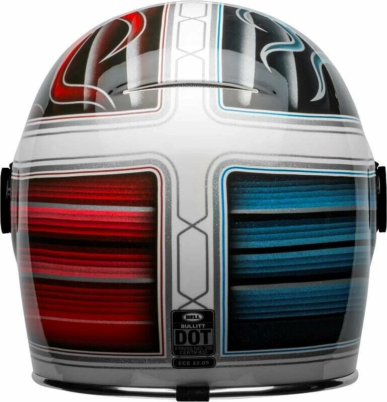 Outlet π Bell Bullitt Special Edition Barracuda White Red and Blue Helmet - Unisex - Medium - Adult - White/Red/Blue π 6 Outlet π Bell Bullitt Special Edition Barracuda White Red and Blue Helmet - Unisex - Medium - Adult - White/Red/Blue π - Image 4