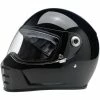 Outlet 😍 Biltwell Lane Splitter Gloss Black Helmet - Black - Small - Adult ❤️