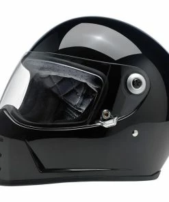 Outlet 😍 Biltwell Lane Splitter Gloss Black Helmet - Black - Small - Adult ❤️