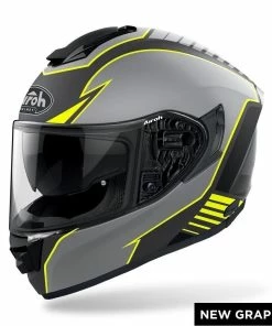 Deals 𧨠Airoh ST501 Type Helmet - Black/Grey/Matte Yellow - S β