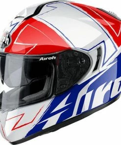 Flash Sale ⭐ Airoh ST701 Way Gloss White Red Blue Helmet - Red - Large - Adult 😍