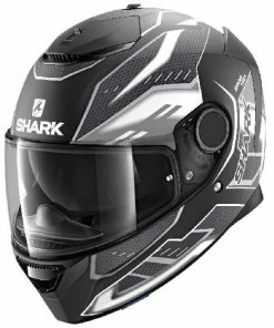 Deals 🥰 Shark Spartan Antheon Matte Black White Helmet - White - Small - Adult ⭐