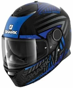 Buy 🔔 Shark Spartan Kobrak Matte Black Blue Helmet - Black - Medium - Adult 💯