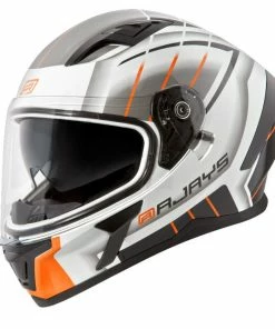 New 🎉 Rjays Apex III Switch White Grey Orange Helmet - Unisex - Small - Adult - White/Grey/Orange ✔️